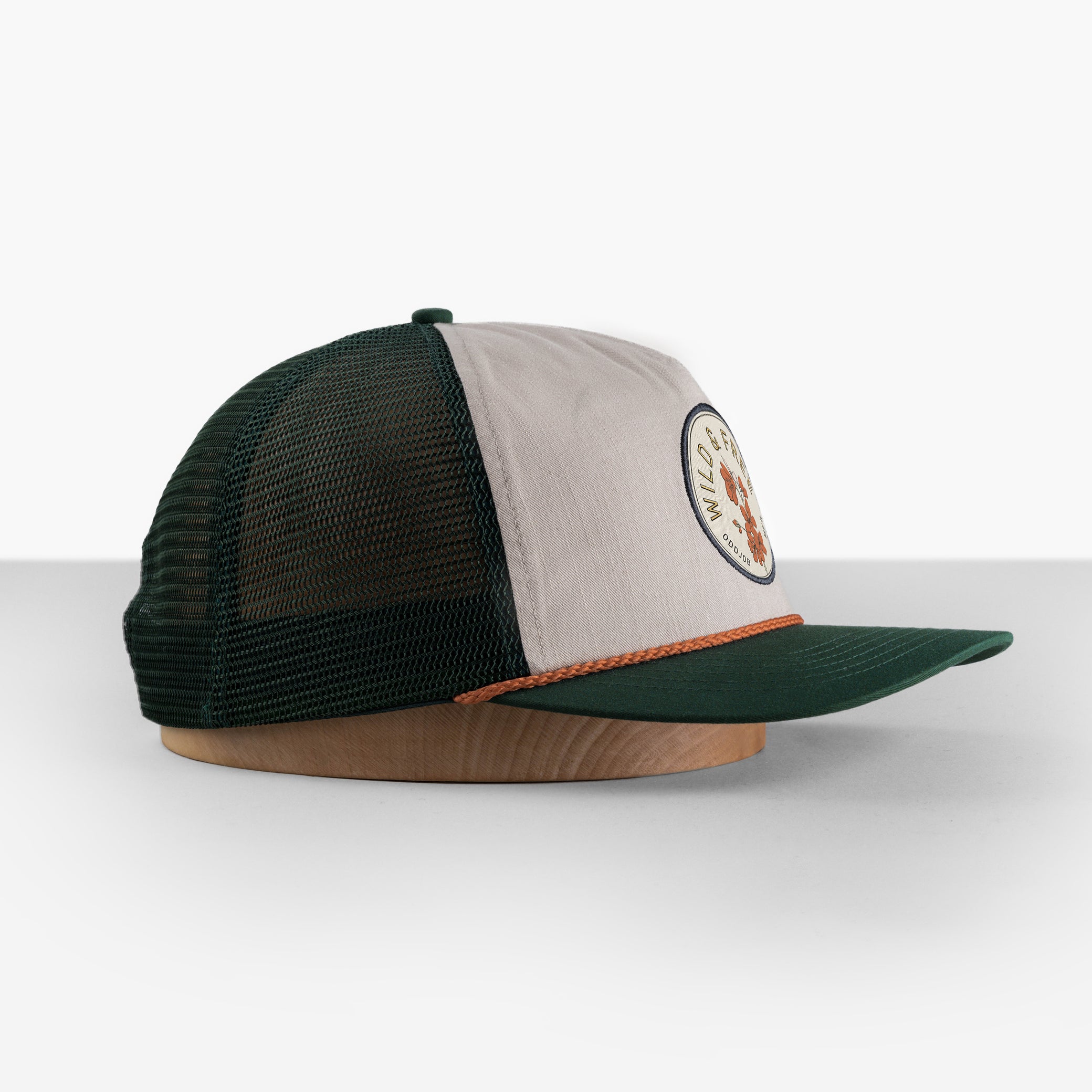 Big Flat Bill Unstructured Rope Mesh Hat / Hats For Big Heads / Oddjob ...
