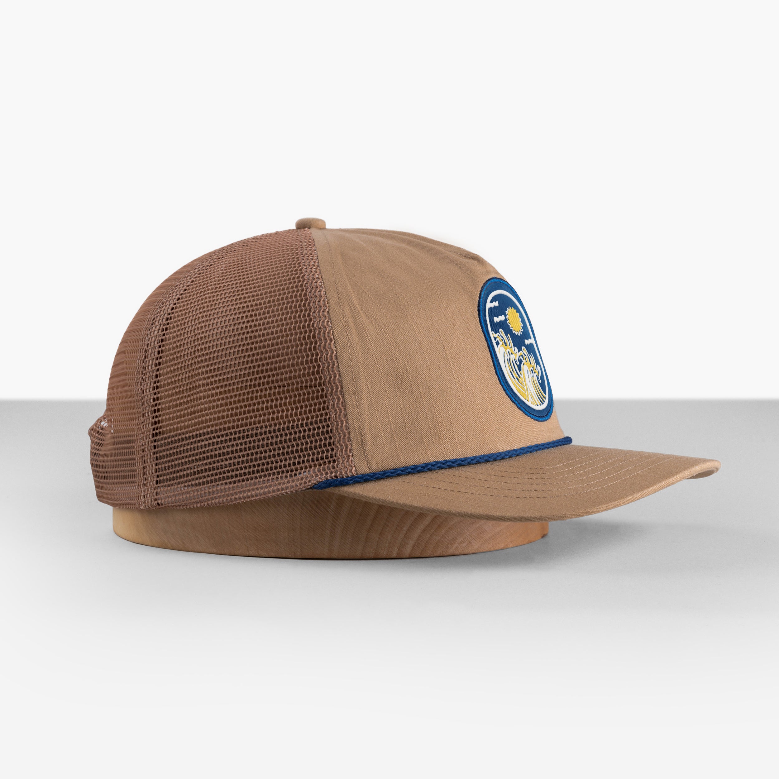 Big Flat Bill Unstructured Rope Mesh Hat / Hats For Big Heads / Oddjob ...