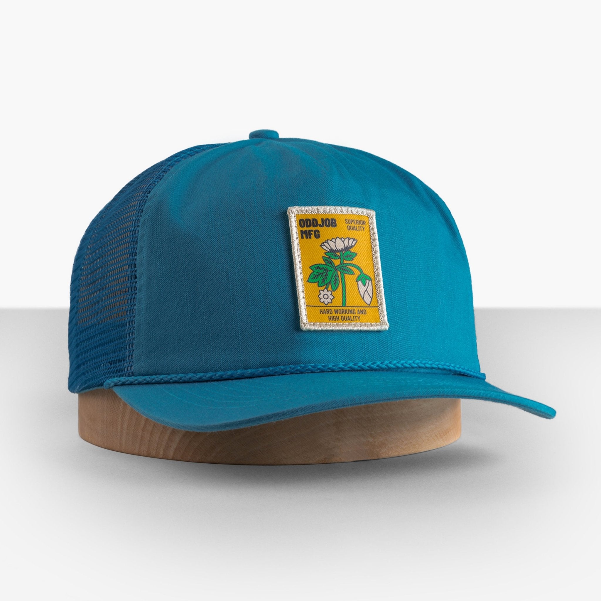 Big Flat Bill Unstructured Rope Mesh Hat / Hats For Big Heads / Oddjob ...