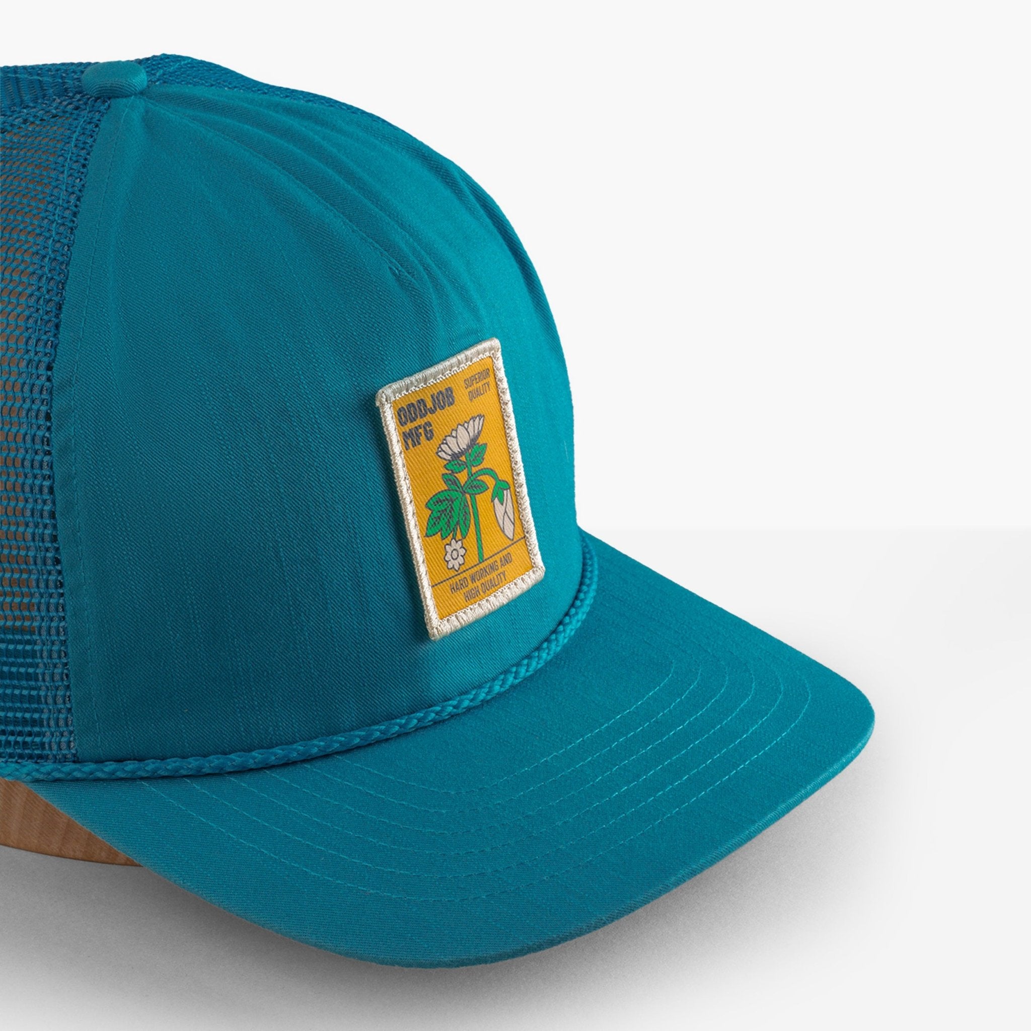 Big Flat Bill Unstructured Rope Mesh Hat / Hats For Big Heads / Oddjob ...